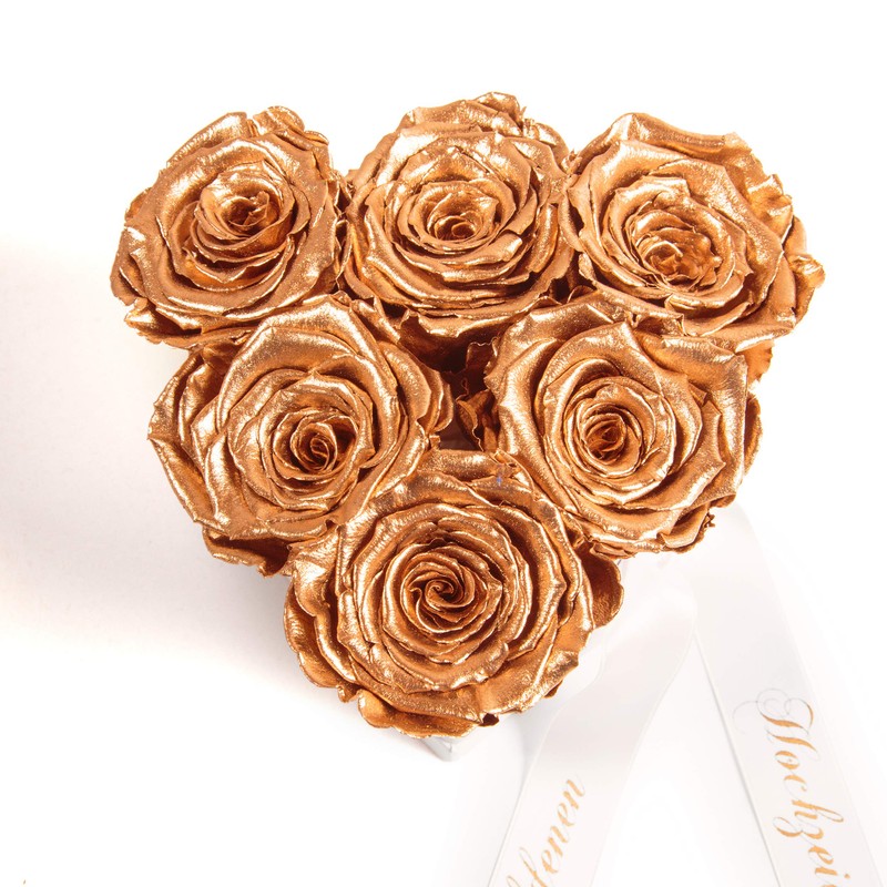 ROSEMARIE SCHULZ Heidelberg Infinity Rose Box Heart Shape Gold Wedding