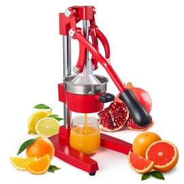 YODHOSA Cast Iron Juicer Hand Press Manual Citrus Squeezer for Lemon Orange Lime Pomegranate, Heavy Duty Countertop Juice Press Extractor with Cup, Commercial Bar Kitchen Tool