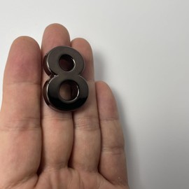 HopeWan Black Mailbox Numbers 1 1/2in, Mini Door Address Numbers, Small Sign Stickers for DIY Craft Decor. (Black, 1.5"-2 Set)