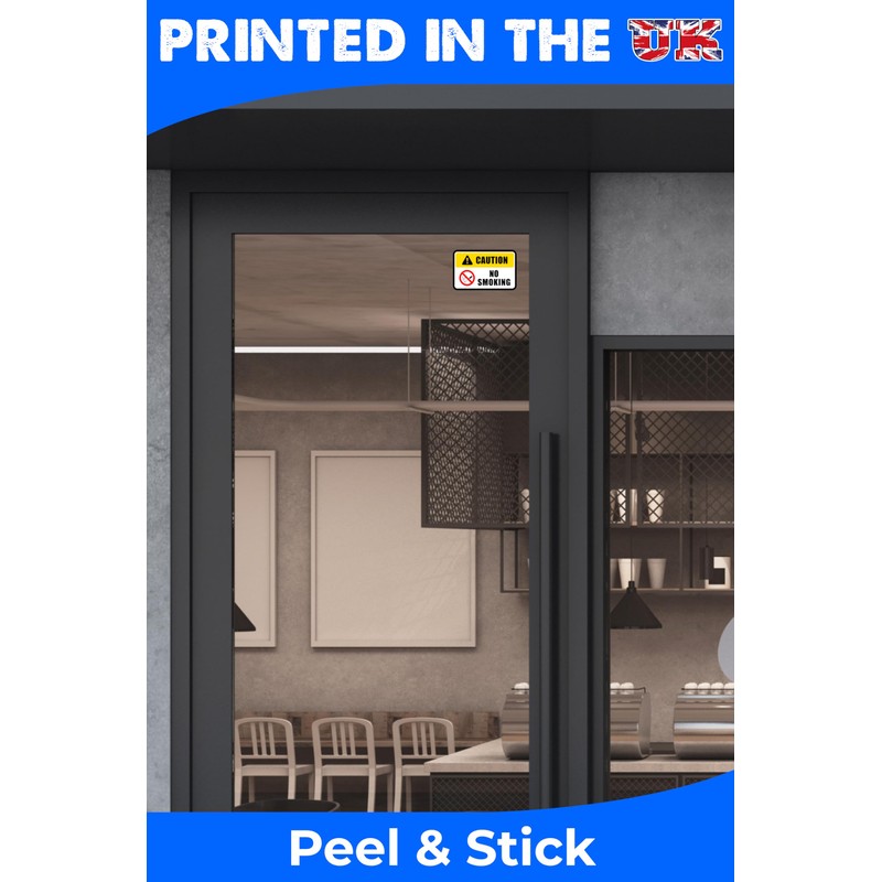 Caution Restricted Area Warning Stickers x10 Peel and Stick 100mm