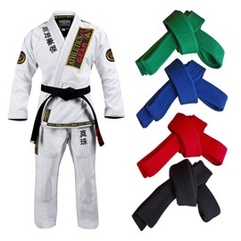 Athletics Gear AG Martial Arts Karate Belt, 100% Cotton with Multiple Stitching Belts for BJJ, Judo, Taekwondo and Karate (Yellow, 320cm)