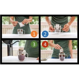 Tribo Coffee Single-Serve Portable Pour Over Drip Coffee - Specialty Grade - Papua New Guinea Wahgi Valley AA - 10 Servings Per Box (Medium-Dark Roast)