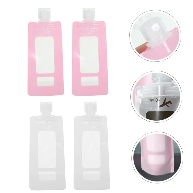 Ipetboom 20pcs Travel Pouch for Shampoo Conditioner and Lotion Stand-up