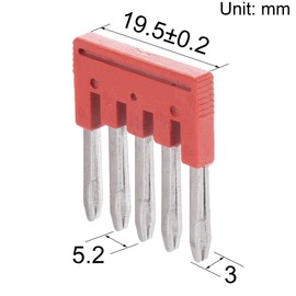 SIPUN UFB FBS DIN Rail Terminal Block Press-Fit Jumper 4 Pole Plug-in Bridge Four Pole for 2.5mm Terminal Block 20 Pcs