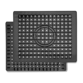 Kitchen Sink Mat, 12" x 10" Dish Drying Mat, Sink Protector Mats for Bottom of Kitchen Sink, Fast Draining Sink Mats with Grid, 2 Pack Black