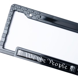 We The People American Flag License Plate, Frame and Key Tag Combo BB