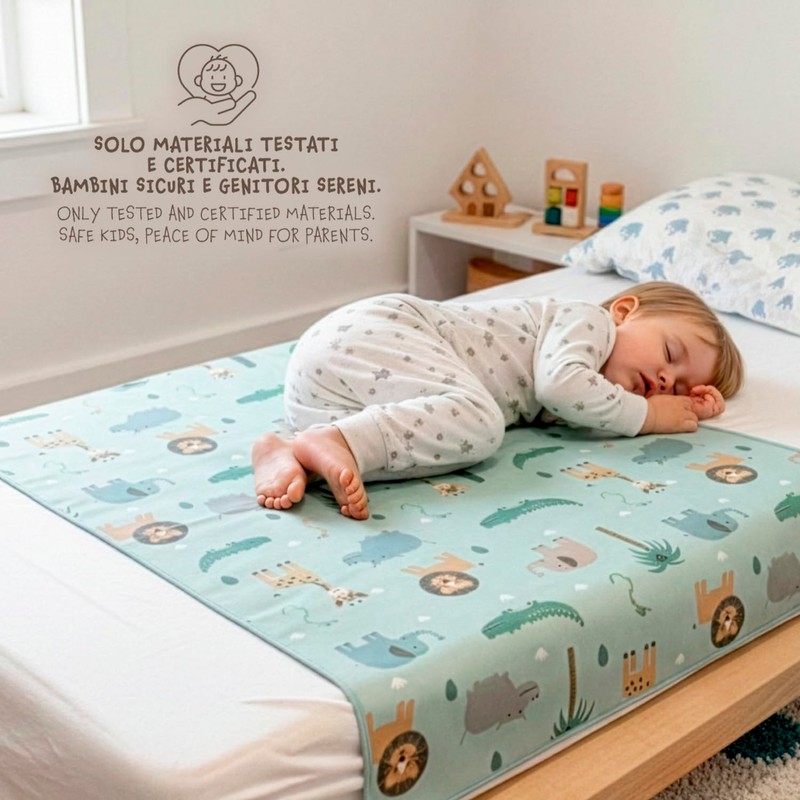 PERLETTI Traversine Letto Bambino Neonato Impermeabili Pacco Doppio - Traversa