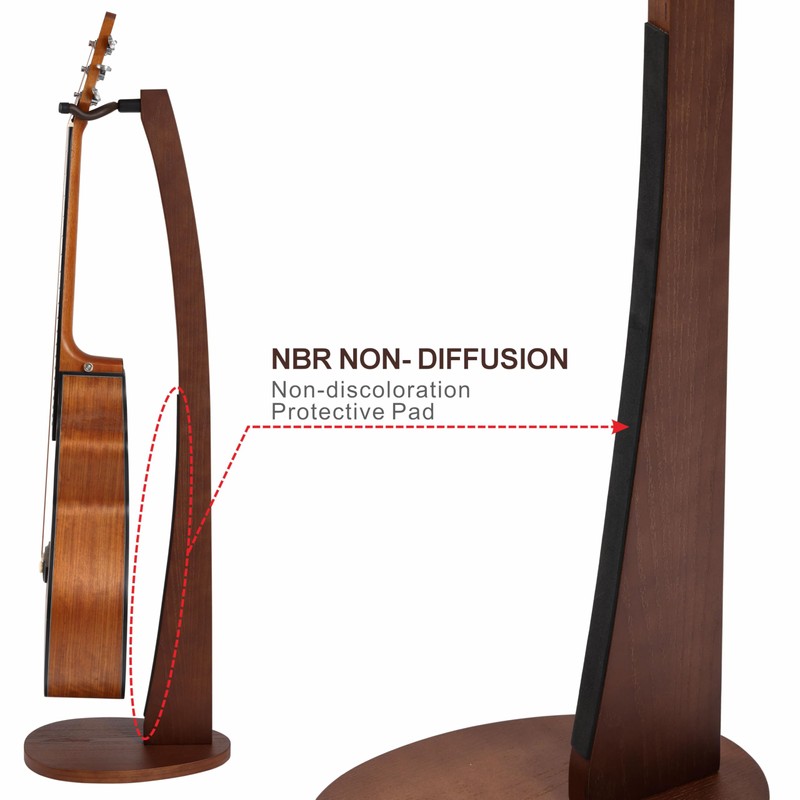 Nefelibata Wooden Guitar Stand - Handmade German Ash Solid Semi-curved