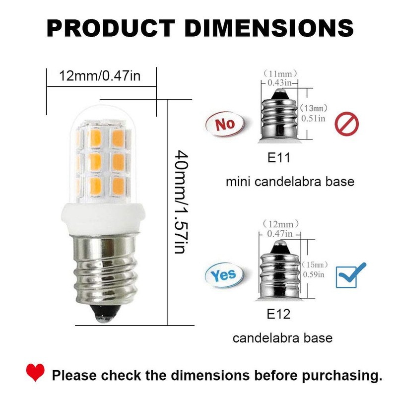 XRZT LED Night Light Bulbs - C7 E12 Led Bulb