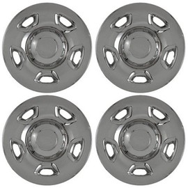 Set of 4 17" Chrome Hub Cap Wheel Skins w Center: 2004 -2010 Ford F150 17x7 Inch 6 Lug Steel Rim -aftermarket: IMP/59XN
