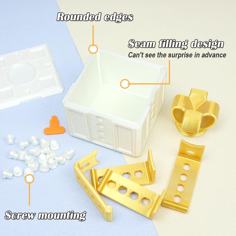 DUOCIYUAN Annoying Gift Box, 3D Printed Gift Box with Screws