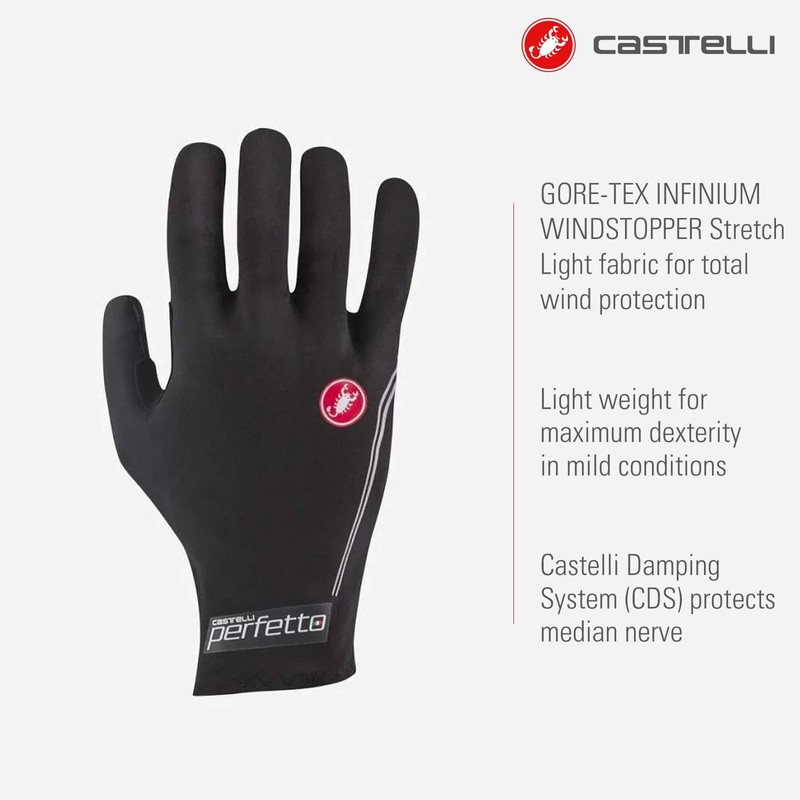 CASTELLI 4519522-010 PERFETTO LIGHT GLOVE Cycling gloves Men's BLACK Size