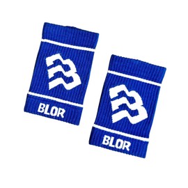 Blor Pro Heavy Duty Fabric Cuffs High Absorption One Size Fits All Suitable for Men and Women Washable Weight Lifting Cross Training Support (Blue)