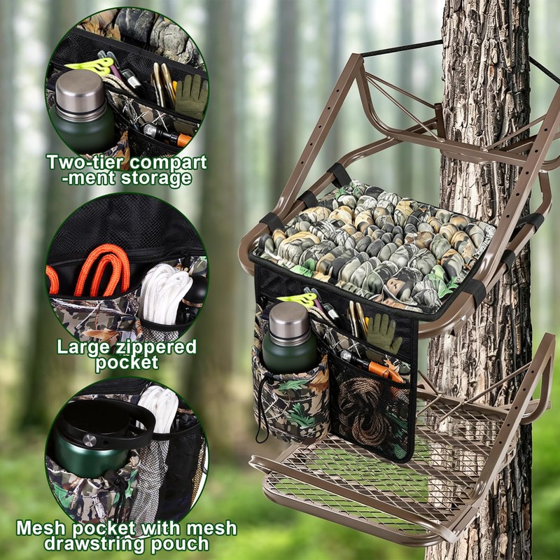 Niuyhe Tree Stand Seat Replacement with 3 Pockets