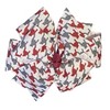 Crimson and Gray Houndstooth Pinwheel Hair Bow