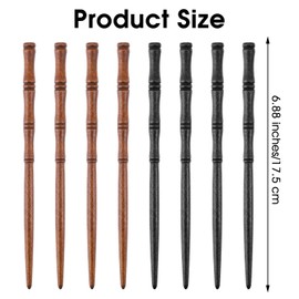 Gjinxi Wooden Sticks Hair Chopstick 8PCs,Bamboo Shape Long Hair Sticks,Wood Hair Chopsticks Hair Holders,Women Hair Pins Buns,Classical Hairpin Hair Accessories Decorative Hair Holder for Women