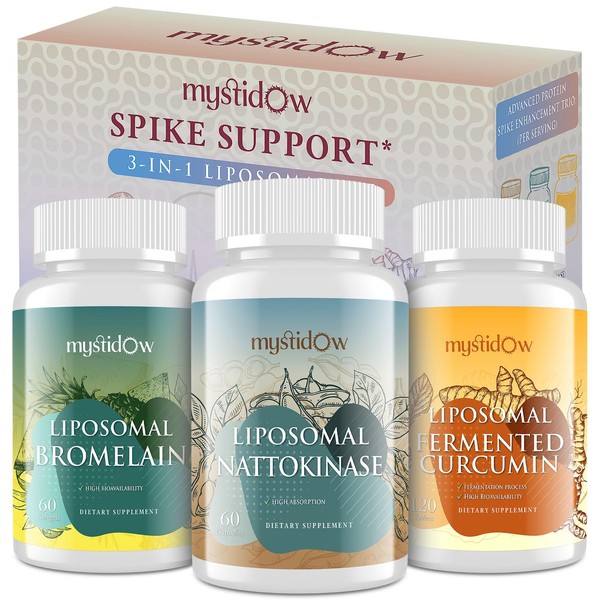 Spike Support Trio | Liposomal Nattokinase 8000 FU 500mg, Bromelain