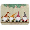 Christmas Card With Gnomes Dish Drying Mat for Kitchen, Absorbent