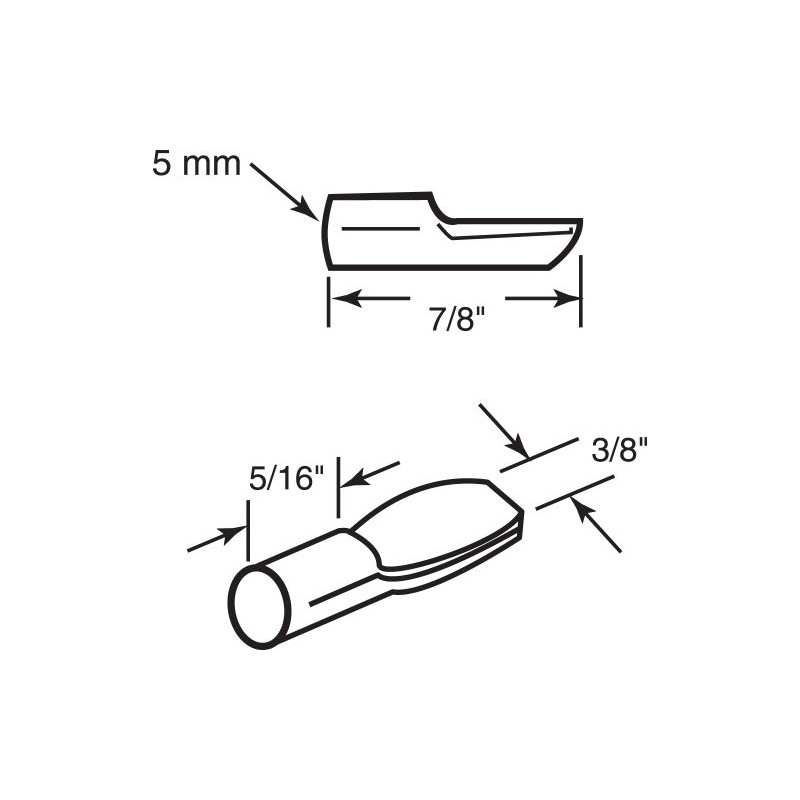 Prime-Line U 10166 Shelf Support Peg, 5mm, Steel Construction, Nickel