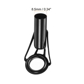 PATIKIL 8.5mm Tube Dia Fishing Rod Tips Repair Kit, 3pcs Stainless Steel Black Guide Ring for Saltwater Freshwater Fishing