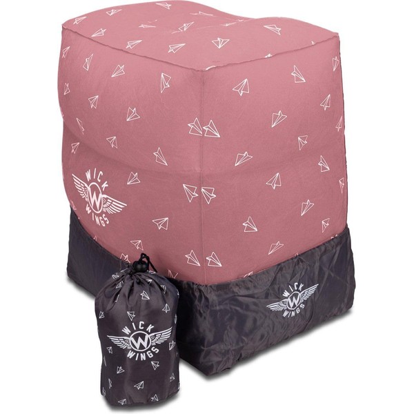 Wick Air Airplane Bed with Anti-Slip + Pump (Pink Print)