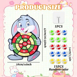 Youth Friendly Throwing Game Ensemble - Spring Offer for Young People: Dartboard with Magic Sticker Balls for Outdoor Experiences