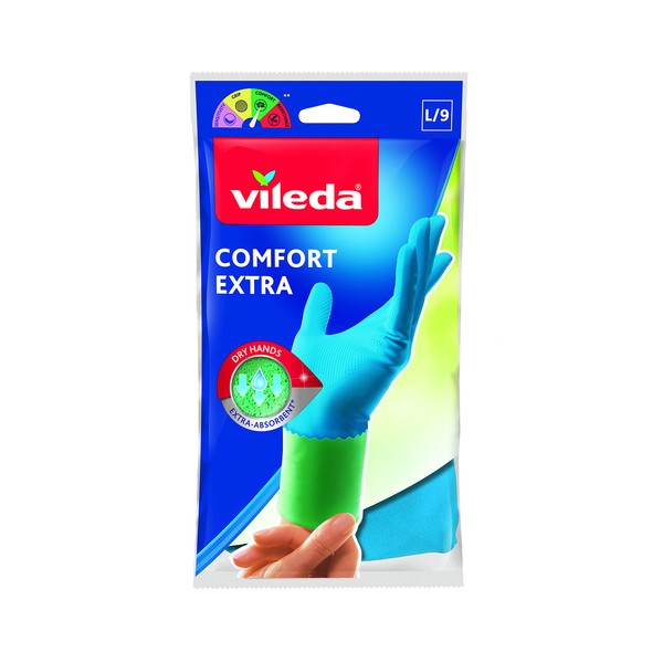 Vileda 1500467 Comfort & Care Rubber Gloves – Perfect Protection