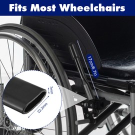 1 Pair of Wheelchair Brake Handle Extensions, Wheelchair Brake Extenders Wheelchairs Transport Chair Brakes Handle Extension Power Chair Accessories for Heavy Reclining Wheelchairs (Black,6.7 Inch)