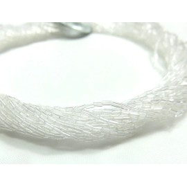 Czech 1 FULL HANK ~ CRYSTAL CLEAR ~ MICRO MINI BUGLE GLASS BEADS ~ 12 Strands