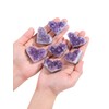 CrystalTears Amethyst Druze Heart Shape Natural Stone Druzy Segment Raw