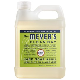 MRS. MEYER'S - Jabón de Manos Repuesto Líquido Verbena de Limón – 975 ml – Con Aceite de Oliva y Aloe Vera – Libre de Parabenos y Ftalatos – Aroma Fresco y Natural