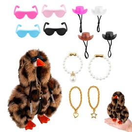 QYANGG 13Pcs Desk Goose Outfits, 7 Inch Mini Desktop Goose Clothes, Small Desk Outfits Hat Accessory Costumes for Geese Statue Decor
