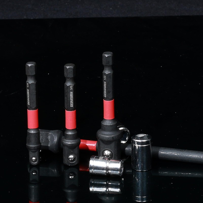 Geinxurn 3Pcs Impact Socket Adapter Set,1/4" 3/8" and 1/2" Drive,