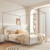 SEAYNFESH Bed Canopy Frame Queen Size,Stainless Steel Bed Post Poles