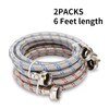 Roastove 6 feet Premium Stainless Steel Washing Machine Hoses with