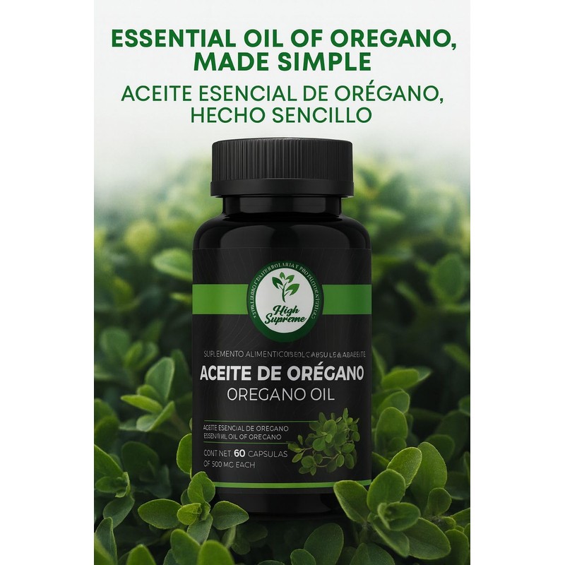 HIGH SUPREME Oregano Oil Capsules – 60 Capsules (500 mg