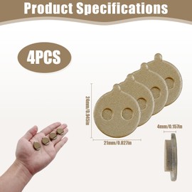 2 Pairs Brake Pads E Scooter, Aibiku Sinter Brake Pads for KUGOO M4/M4 Pro and Soflow SO4 Pro Gen2 - High Performance Brakes for E-Scooter