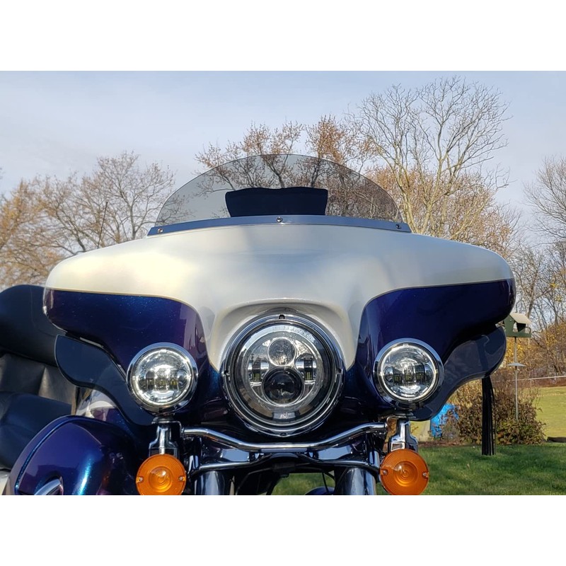 Sled Shields 8" Light Tint Windshield Compatible with Harley Davidson