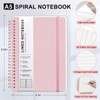 ABERLLS Pink Lined Spiral Journal Notebook with 160 Pages, 8×5.7in,