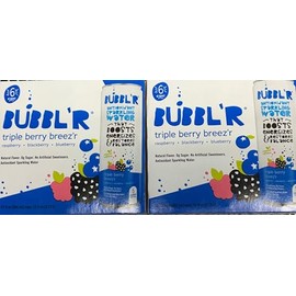 Bubblr Triple Berry Breezr Antioxidant Sparkling Water - 2 Pack- 12 Cans