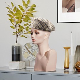 JINGFA High-Quality PVC Female Mannequin Head for Makeup, Glasses, Headphones, and Headbands - Ideal for Salon Display, Home Decor, Parties, and Shopping Malls