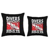 Scuba Diving Mask Pun Funny Scuba Diver Throw Pillow