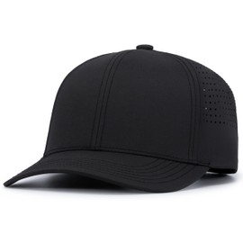Pacific Headwear Standard Lightweight Perforated Snapback, Charcoal
