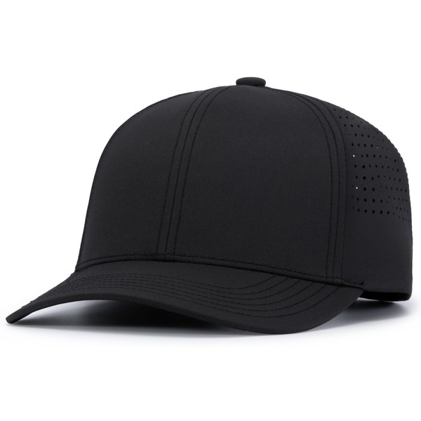 Pacific Headwear Standard Lightweight Perforated Snapback, Charcoal