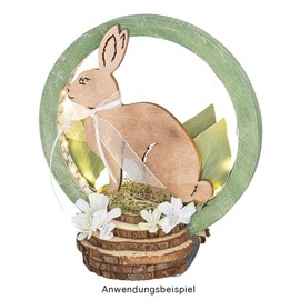 Ideen mit Herz 3-D Landscape for Plugging, Rabbits, Pedestal & Various Wooden Elements, 7 Pieces