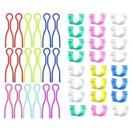 Elionless Bobbin Holder Clips, Pack of 50 Colourful Bobbin Thread Buddies Bobbin Clamps for Thread Spool, Organising Sewing
