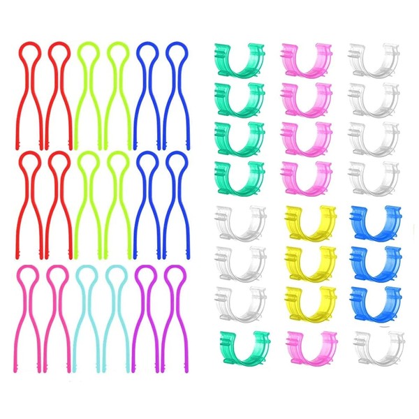 Elionless Bobbin Holder Clips, Pack of 50 Colourful Bobbin Thread