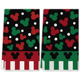 Christmas Kitchen Towels Christmas Cartoon Mouse Dish Towels New Year Winter Xmas Kitchen Decor Christmas Decorations for Home Party