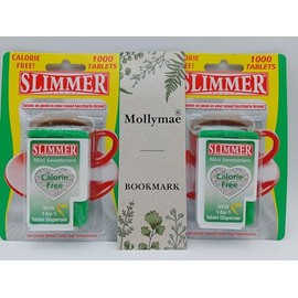 Slimmer Calorie Free Sweetener Bundle with Mollymae Bookmark | 2 x 1000 Tablets