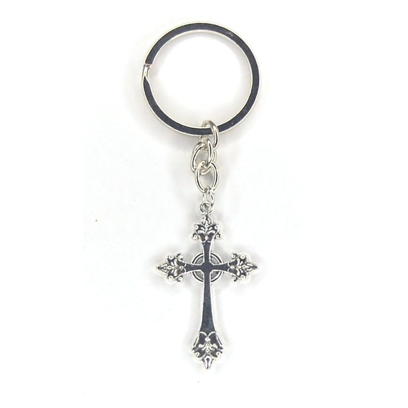 AXLorange Key Ring Cross, silver